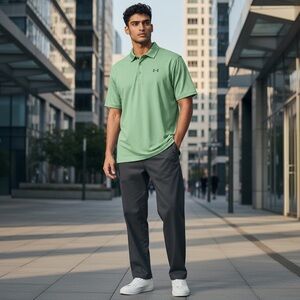 SHIRT Under Armour Men's Green Polo collared Shirt